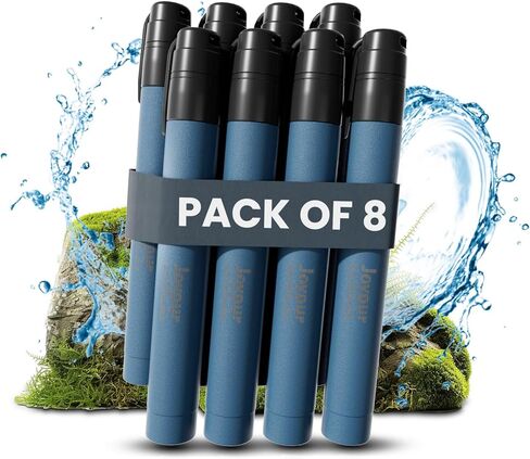 Portable Water Filter Straw Survival, Essential Camping & Hiking Gear, Water Purification Straw for Travel, Biking and Emergency Preparedness in Kuwait