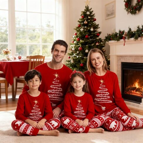 Matching Christmas Pjs For Family Christmas Family Set Family Christmas Matching Sets Family Sleepwear Pajamas in Saudi Arabia