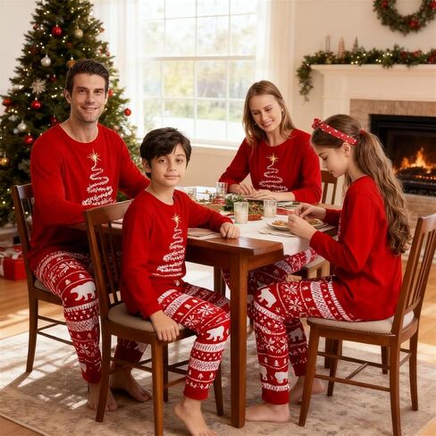 Matching Christmas Pjs For Family Christmas Family Set Family Christmas Matching Sets Family Sleepwear Pajamas in Saudi Arabia
