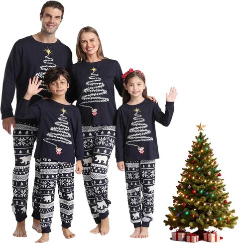 Matching Christmas Pjs For Family Christmas Family Set Family Christmas Matching Sets Family Sleepwear Pajamas in Saudi Arabia