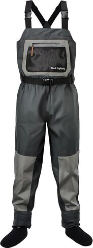 Dark Lightning Breathable Insulated Chest Waders, Perfect for 4 Seasons Fly Fishing Stocking Foot Waders for Men and Women in Kuwait