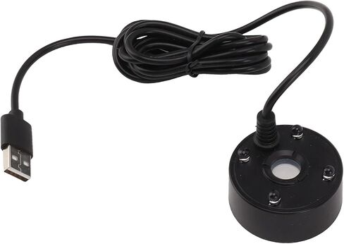 Ejoyous Mist Maker Fogger USB Colorful LED Lights Indoor Water Fountain Pond Fog Machine Atomizer for Pond Rockery Fish Tanks Vase Birdbath Deco (White) in Saudi Arabia