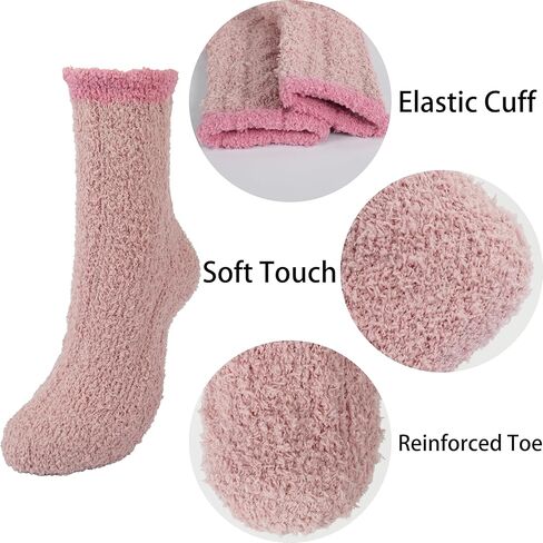 BenSorts Womens Fuzzy Slipper Socks Thick Warm House Socks Stocking Stuffers Gifts in Saudi Arabia