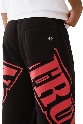 True Religion Overt Arch Logo Baggy Joggers for Men – Oversized Sweatpants with Drawstring Waist & Pockets in Saudi Arabia