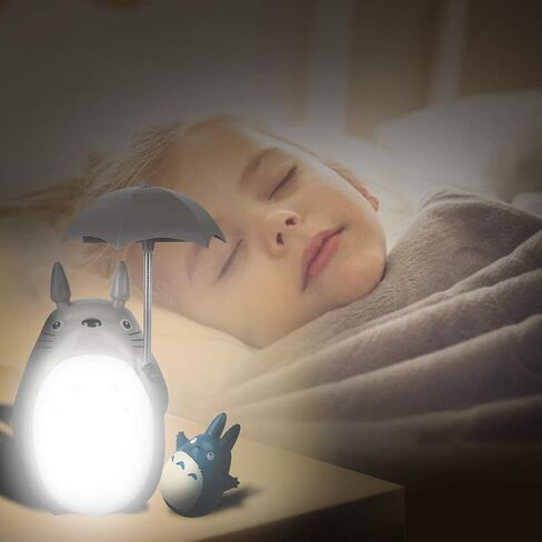 مصباح شخصية للأطفال بمظلة LED ليلاً من Totoro، My Neighbor Cute Stuff Night Light Light USB Charge (White Belly) بهلوان إضافي من Totoro in Kuwait