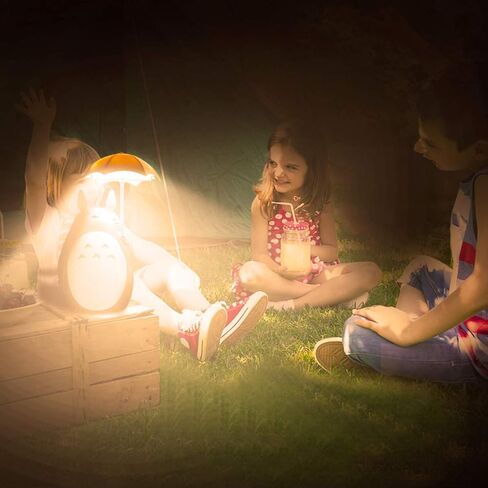 مصباح شخصية للأطفال بمظلة LED ليلاً من Totoro، My Neighbor Cute Stuff Night Light Light USB Charge (White Belly) بهلوان إضافي من Totoro in Kuwait