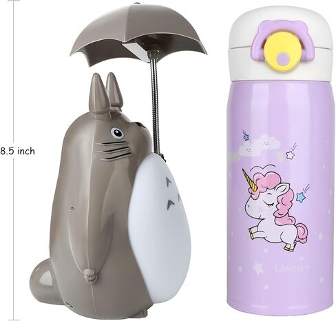 مصباح شخصية للأطفال بمظلة LED ليلاً من Totoro، My Neighbor Cute Stuff Night Light Light USB Charge (White Belly) بهلوان إضافي من Totoro in Kuwait