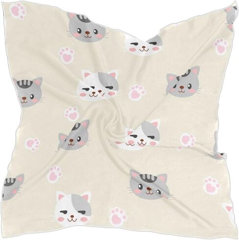 Satin Square Head Scarves Silk Neck Scarf Hair Sleeping Wraps for Women in Saudi Arabia