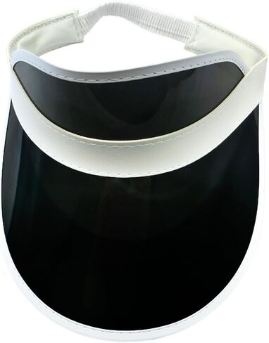 Retro Tennis Beach Plastic Sun Visors Hats, (Pack of 50), Black, One Size in Saudi Arabia