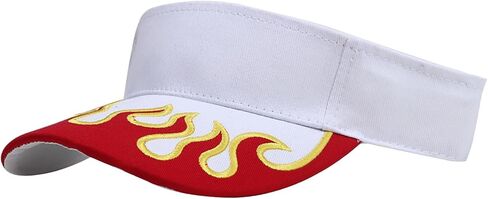 Funny Flame Embroidery Visor Adjustable Street Hip Hop Sun Hat for Golf Tennis in Saudi Arabia