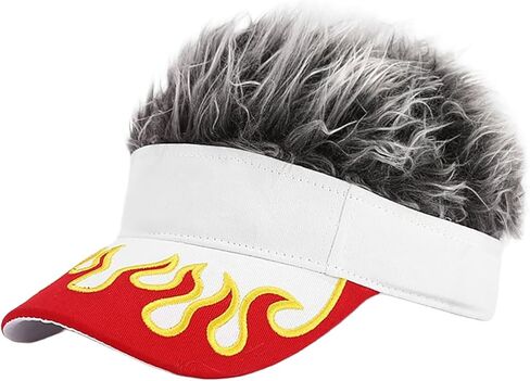 Funny Flame Embroidery Visor Adjustable Street Hip Hop Sun Hat for Golf Tennis in Saudi Arabia