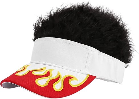 Funny Flame Embroidery Visor Adjustable Street Hip Hop Sun Hat for Golf Tennis in Saudi Arabia