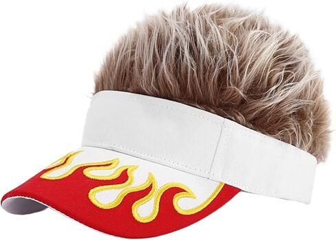 Funny Flame Embroidery Visor Adjustable Street Hip Hop Sun Hat for Golf Tennis in Saudi Arabia