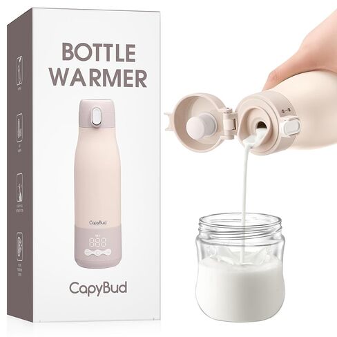 Portable Bottle Warmer for Travel, 3Min Fast Heating Bottle Warmer for Breastmilk & Water, 12 Oz Milk Warmer with Precise Temp Control and 9000mAh Long-Lasting Battery for Travel, Car, Outdoor in Kuwait