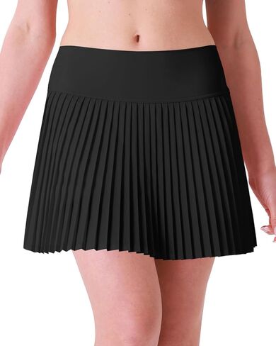 تنانير تنس مطوية للسيدات، تنورة رياضية لممارسة رياضة الجولف مع جيبين على السراويل الداخلية in Kuwait