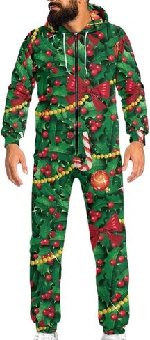 Adults One-Piece Sleepwear Half Zipper Onesie Pjs Novelty Long Sleeves Drawstring Homewear with Pockects in Saudi Arabia