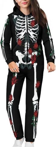 Adults One-Piece Sleepwear Half Zipper Onesie Pjs Novelty Long Sleeves Drawstring Homewear with Pockects in Saudi Arabia