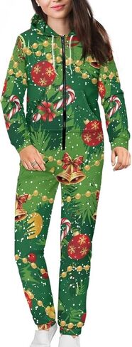 Adults One-Piece Sleepwear Half Zipper Onesie Pjs Novelty Long Sleeves Drawstring Homewear with Pockects in Saudi Arabia