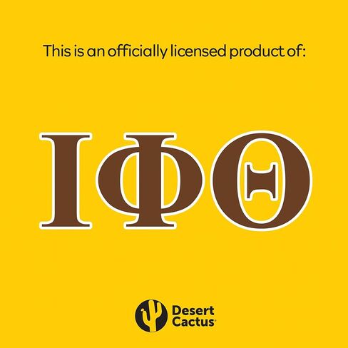 ربطة عنق Desert Cactus Iota Phi Theta من Iotas Centaurs Fraternity اليونانية مناسبة رسمية 100% بوليستر مع شعار، مرخصة رسميًا (النمط A) in Kuwait