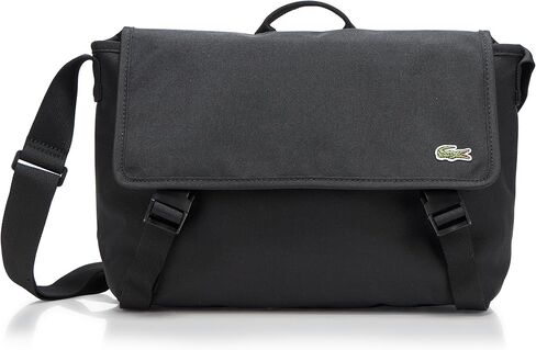 Lacoste Men's Neocroc Messenger Bag, Black, One Size in Saudi Arabia