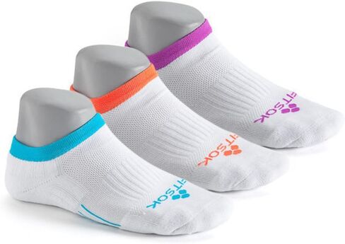 Fitsok Women's CF2 Low Cut Sock 3-Pack (Cushioned - Mint, Purple Fuchsia, Medium) in Kuwait