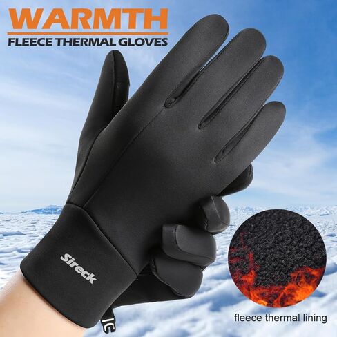 Water-Resistant Winter Gloves for Men, Touchscreen and Fleece Thermal Cold Weather Gloves, Snow Ski Gloves Winter Gear in Saudi Arabia