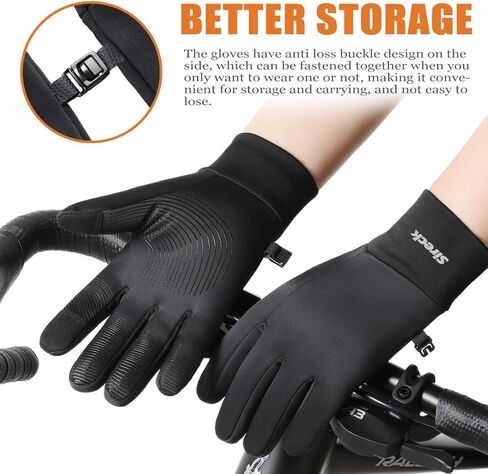 Water-Resistant Winter Gloves for Men, Touchscreen and Fleece Thermal Cold Weather Gloves, Snow Ski Gloves Winter Gear in Saudi Arabia