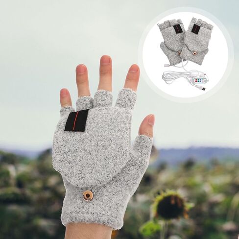 1 Pair USB Heating Gloves Warm Gloves for Outdoor USB Heated Mittens Heated Half Finger Gloves Mittens Fingerless Gloves USB Heated Gloves Fingerless to Weave Miss Knitting in Saudi Arabia