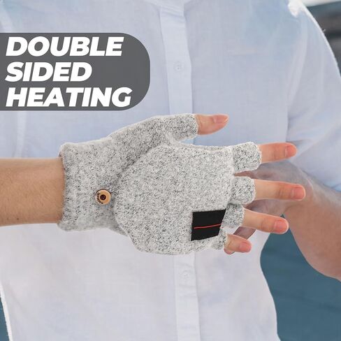 1 Pair USB Heating Gloves Warm Gloves for Outdoor USB Heated Mittens Heated Half Finger Gloves Mittens Fingerless Gloves USB Heated Gloves Fingerless to Weave Miss Knitting in Saudi Arabia