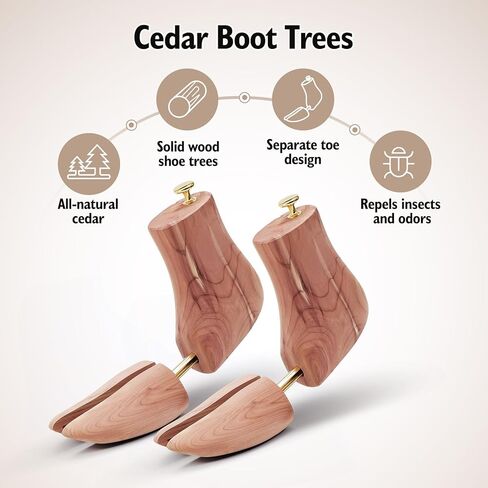 Cedar Wood Boot Trees for Men and Women, Adjustable Shoe Shaper to Maintain Leather Boot Shape, Reduce Creases in Saudi Arabia