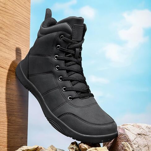 CERYTHRINA Hi-top Barefoot Boots for Winter: Minimalist Zero Drop - Wide Toe Box Barefoot Sneakers for Womens Mens in Saudi Arabia