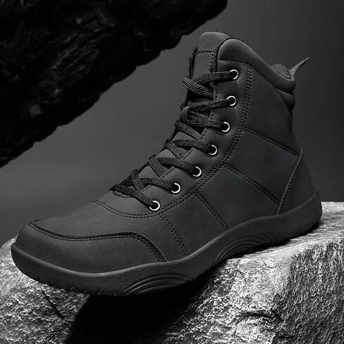 CERYTHRINA Hi-top Barefoot Boots for Winter: Minimalist Zero Drop - Wide Toe Box Barefoot Sneakers for Womens Mens in Saudi Arabia