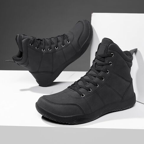 CERYTHRINA Hi-top Barefoot Boots for Winter: Minimalist Zero Drop - Wide Toe Box Barefoot Sneakers for Womens Mens in Saudi Arabia