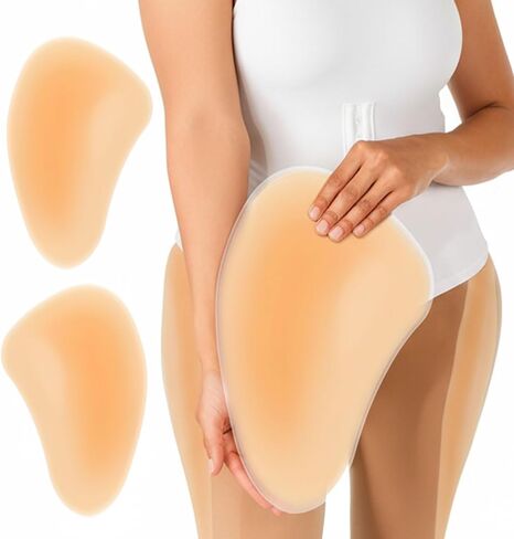 2 Pcs Self Adhesive Silicone Hip Pads for Women Sticky Butt Pads Hip Dip Filler Shapewear Realistic Thick Buttocks Butt Enhancer Lifter for Crossdressing in Saudi Arabia