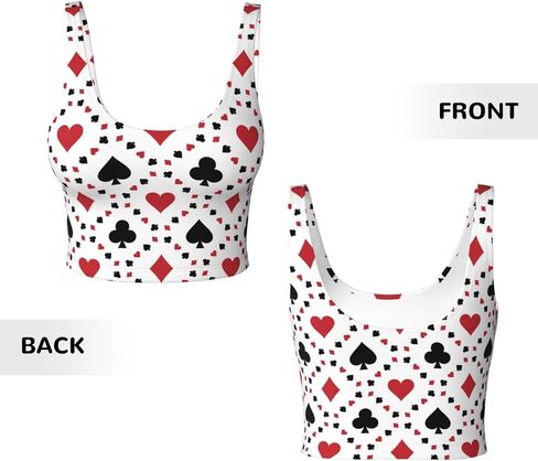 Playing Cards Sports Vests Yoga Vest Crop Top Woman Gym Camisole Sleeveless Garment Ventilate Fad Exercise Shirt in Saudi Arabia