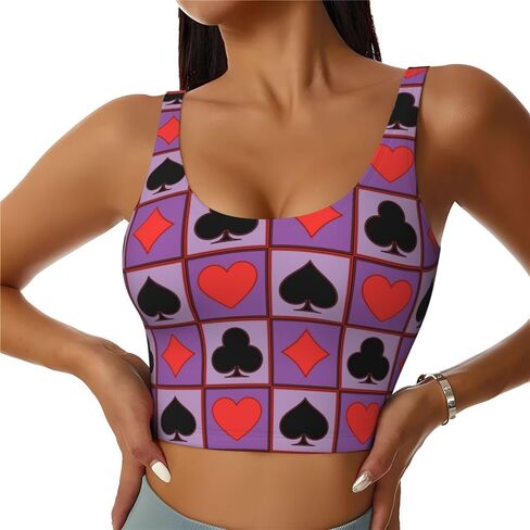 Playing Cards Sports Vests Yoga Vest Crop Top Woman Gym Camisole Sleeveless Garment Ventilate Fad Exercise Shirt in Saudi Arabia