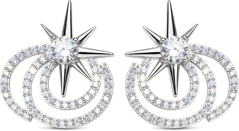 Women Earrings Witch Ear Studs Alloy Six-Pointed Drop Earrings for Halloween Costume Accessories in Saudi Arabia