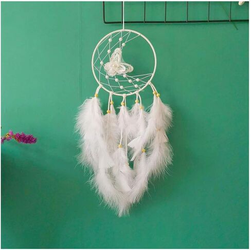 Dream Catchers for Bedroom Decor, Dreamcatcher Hanging Wall Decorations for Bedroom Living Room Balcony Window Home Decor, Wedding Party Gift for Women Men, White in Saudi Arabia
