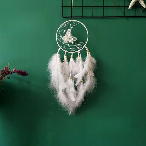 Dream Catchers for Bedroom Decor, Dreamcatcher Hanging Wall Decorations for Bedroom Living Room Balcony Window Home Decor, Wedding Party Gift for Women Men, White in Saudi Arabia