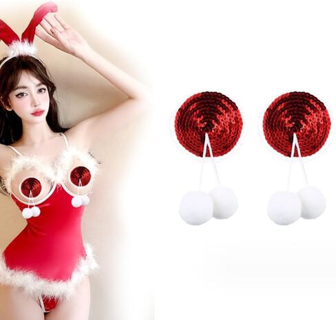 Sexy Valentine's Day Pasties Stickers Women Lingerie Sex Accessories Sequins Tassel Nipple Cover for men in Saudi Arabia