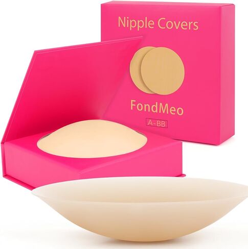 Nipple Covers for Women - Invisible Silicone Pasties, Reusable Adhesive Nipple Cover with Travel Case, Seamless Breast Petals in Saudi Arabia