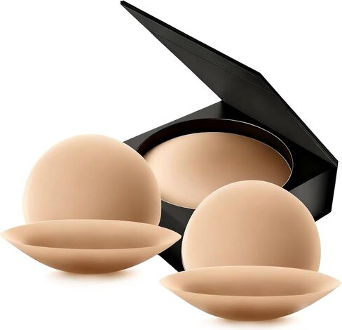 Nipple Covers 2 Pairs-Seamless and Sheer Adhesive Silicone Nipple Pasties for Women Reusable,Sticky Breast Petals in Saudi Arabia