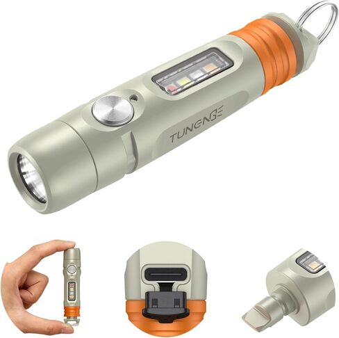 S15Pro Keychain Flashlight,750 High Lumen EDC Pocket Flashlight with Clip,USB C Rechargeable Mini Flashlight with Magnet,Suitable for Hiking, Camping, Christmas in Kuwait