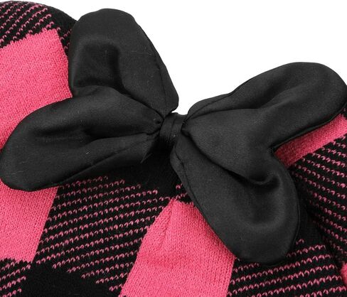 Disney Minnie Mouse Ears Pink Plaid Cuff Beanie in Saudi Arabia