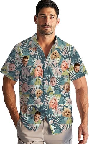 Custom Hawaiian Shirt for Men Funny, Personalized Shirts for Women Family Matching Outfits, Funny Hawaiian Shirt for Men in Saudi Arabia