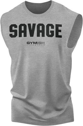 Savage Gym Workout Tank Top, Sleeveless Bodybuilding Athletic Top in Saudi Arabia