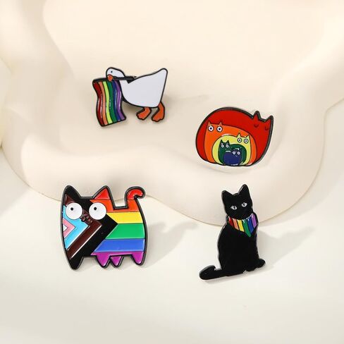4 قطعة دبابيس قوس قزح فخر LGBTQ عشاق المينا فخر دبابيس ل معاطف للأطباء والممرضات قميص ظهره قبعة الديكور مجوهرات اكسسوارات هدية in Kuwait