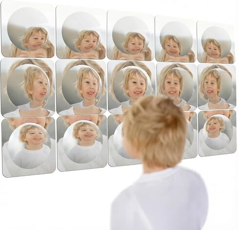 Special Supplies Sensory Bubble Wall Mirror - Interactive Acrylic Mirrors for Wall Decoration and Sensory Toys for Kids Classroom or Home - Room Decor -Visual, Tactile Stimulation - (Pack of 3) in Kuwait
