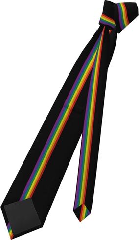 ربطة عنق عصرية للرجال LGBT Pride Rainbow Print ربطة عنق بمقاس واحد in Saudi Arabia