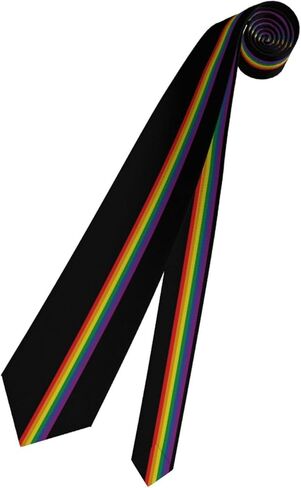 ربطة عنق عصرية للرجال LGBT Pride Rainbow Print ربطة عنق بمقاس واحد in Saudi Arabia
